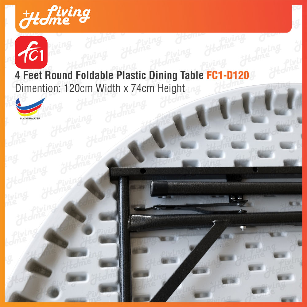 4 Feet Big Round Foldable Plastic Dining Table Frame 4 Feet Big Round Foldable Plastic Dining Table Frame
