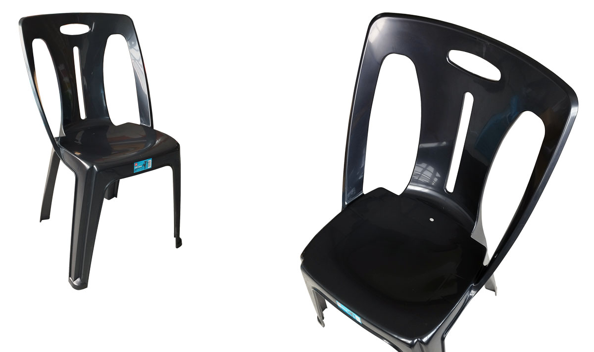 Stackable Armless Plastic Chair FC1-222BK Banner