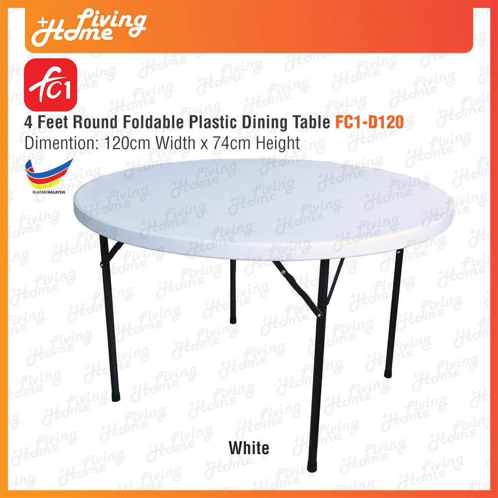 4 Feet Foldable Round Plastic Table 4 Feet Foldable Round Plastic Table